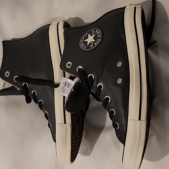 Converse Chuck Taylor Grey Leather with faux fur lining - Picture 3 of 4